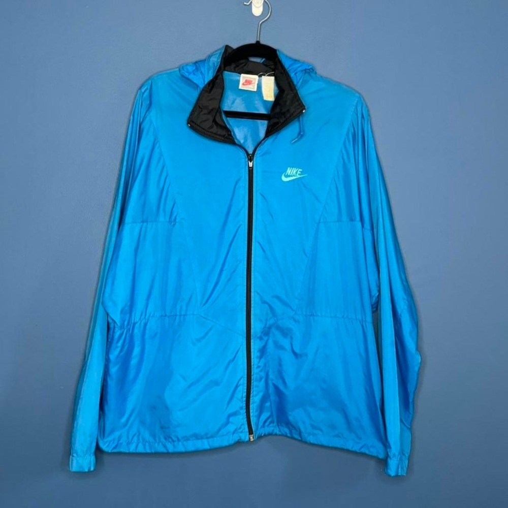 Vintage‎ Nike Windbreaker Men’s Size XL Blue Zip Up Jacket Retro Hood Gorpcore